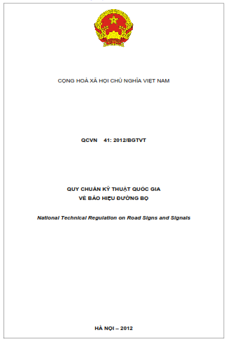 Quy chuẩn Quốc gia về báo hiệu đường bộ QCVN 41-2012 